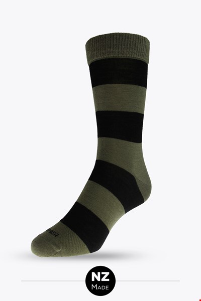Mens Wide Stripe Dress Sock